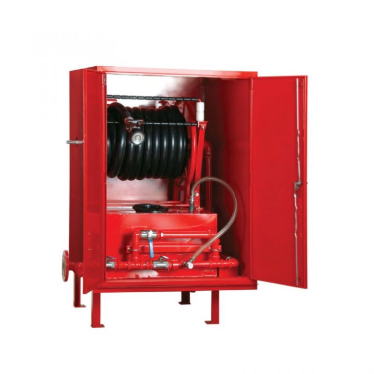 Model A: Double Compartment Hose Reel Cabinet - Steel Recon Industries