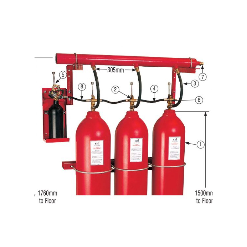 Co2 System Setup Type A With Solenoid Actuated Pilot Cylinder Steel Recon Industries